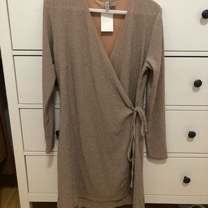 Rose Gold Wrap Dress